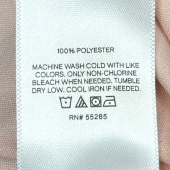 Express Floral Faux Wrap Tulip Hem Dress, Pink Print, Size Large - Picture 9 of 9